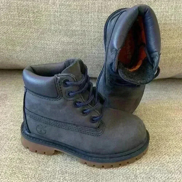 Timberland | Kids/Baby blue leather boots size US  7 - Picture 2 of 4